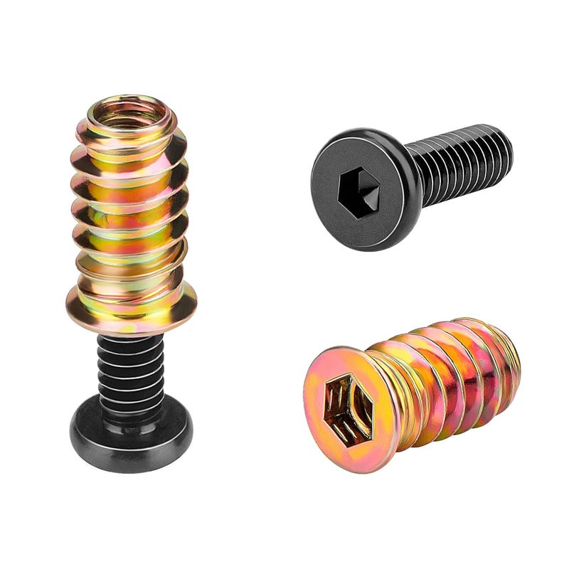 Ofiswadi 35 Sets 1/4-20 Threaded Inserts for Wood - 19/32" Length Heavy Duty Inserts with Hex Key (Includes 35pcs 1/4-20 x 3/4" Mounting Screws and 2pcs Hex Key) - Image 5